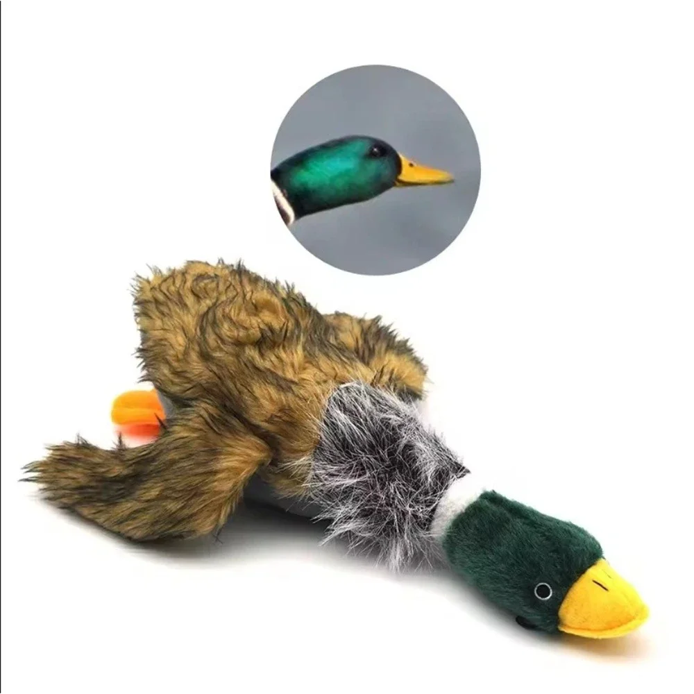 Patchwork Pet Mallard‎ Duck 7 Inch Squeak Toy for Dogs Realistic Plush Waterfowl